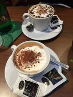 Cappuccino with chocolate foam