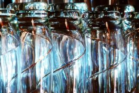 Shimmering glasses on a party