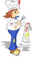 graphic image of a funny cartoon cook