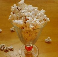 Tasty Popcorn in a glass