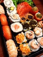 colorful Sushi set, Oriental Food