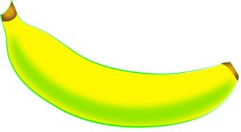 yellow Banana Fruit vector drawing