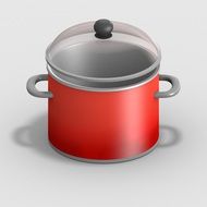 Cooking Pot 3D drawing