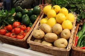 fresh Tomatoes, Cucumber and onion