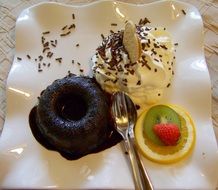 dessert on the plate