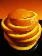 oranges slices close up