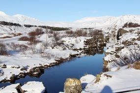 winter landscape in iceland