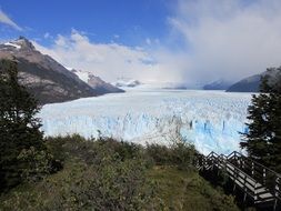 scenic Glacier in mountain landscape