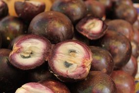 Purple Mangostinoes, Asian fruits