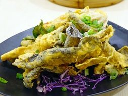 Salted Egg Fish Skin, chinese cuisine