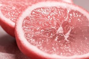 slices of Grape Fruit close up