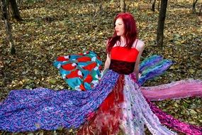 beautiful Girl Autumn Fantasy Wild Forest