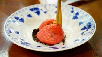 Chinese pastries on a plate