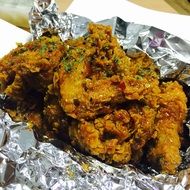 fried Chicken on foil