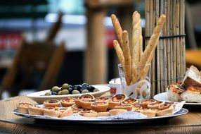 holiday snacks on the table