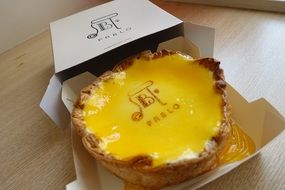 yellow Half-Cooked Cake in box