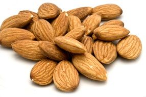dried brown almonds