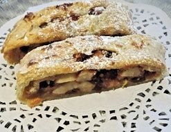 two pieces of strudel