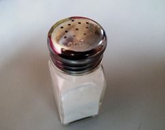 salt in a transparent salt shaker