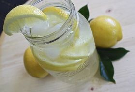 homemade lemonade with lemon slices