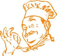 drawing of a chef in cooking