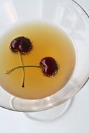 red Cherry in Martini Cocktail