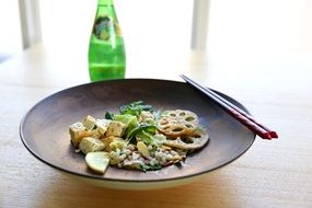 healthy dish with tofu