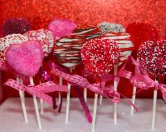 Cake Pop Valentine hearts