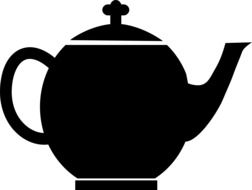 black kettle on a white background