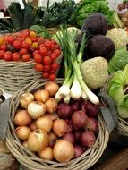 vegetables on farm market in Switzerland