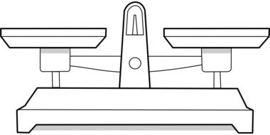 vintage Balance Scale, outline