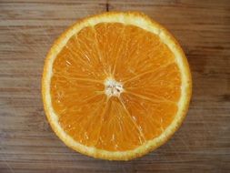 cut citrus fruit top view