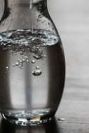 water in a transparent decanter