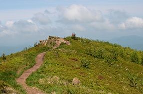 path in bieszczady mountains