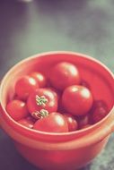tomatoes cherry vegetables in the basket