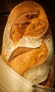 fresh warm bread close-up