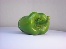 green pepper on a white table