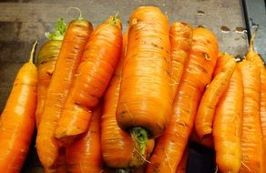 folded washed organic carrots