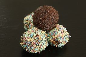 colorful balls as a sweets