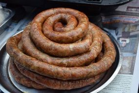 homemade sausage as a delicacy