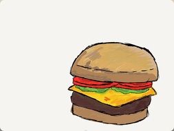 drawn burger