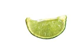 squeezed lime wedge