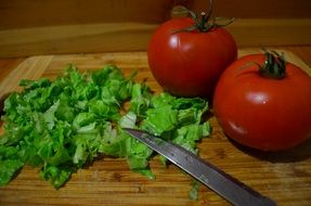 Vegetables Tomato and green herbs