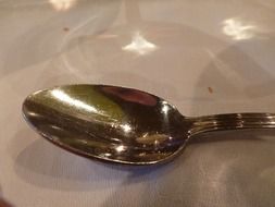 Shiny spoon made of gold