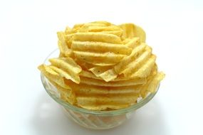 isolated Snack fried Potato in grass