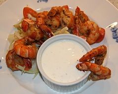 Tiger Shrimp with sauce