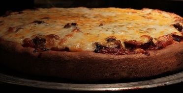 italian pizza on the pan