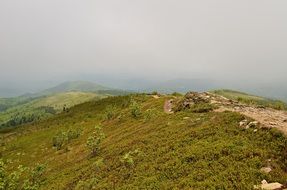 panorama of Bieszczady mountains