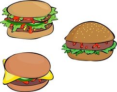 wallpaper with burgers