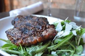 steak with herbs